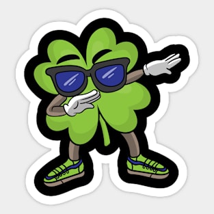 Dabbing Shamrock Funny St Patricks Day Dab Dance Gift Sticker